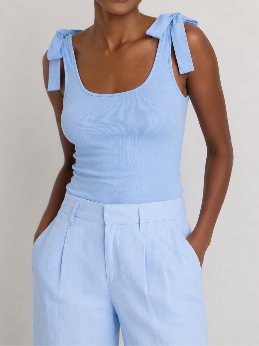 A New Day Tie Shoulder Tank